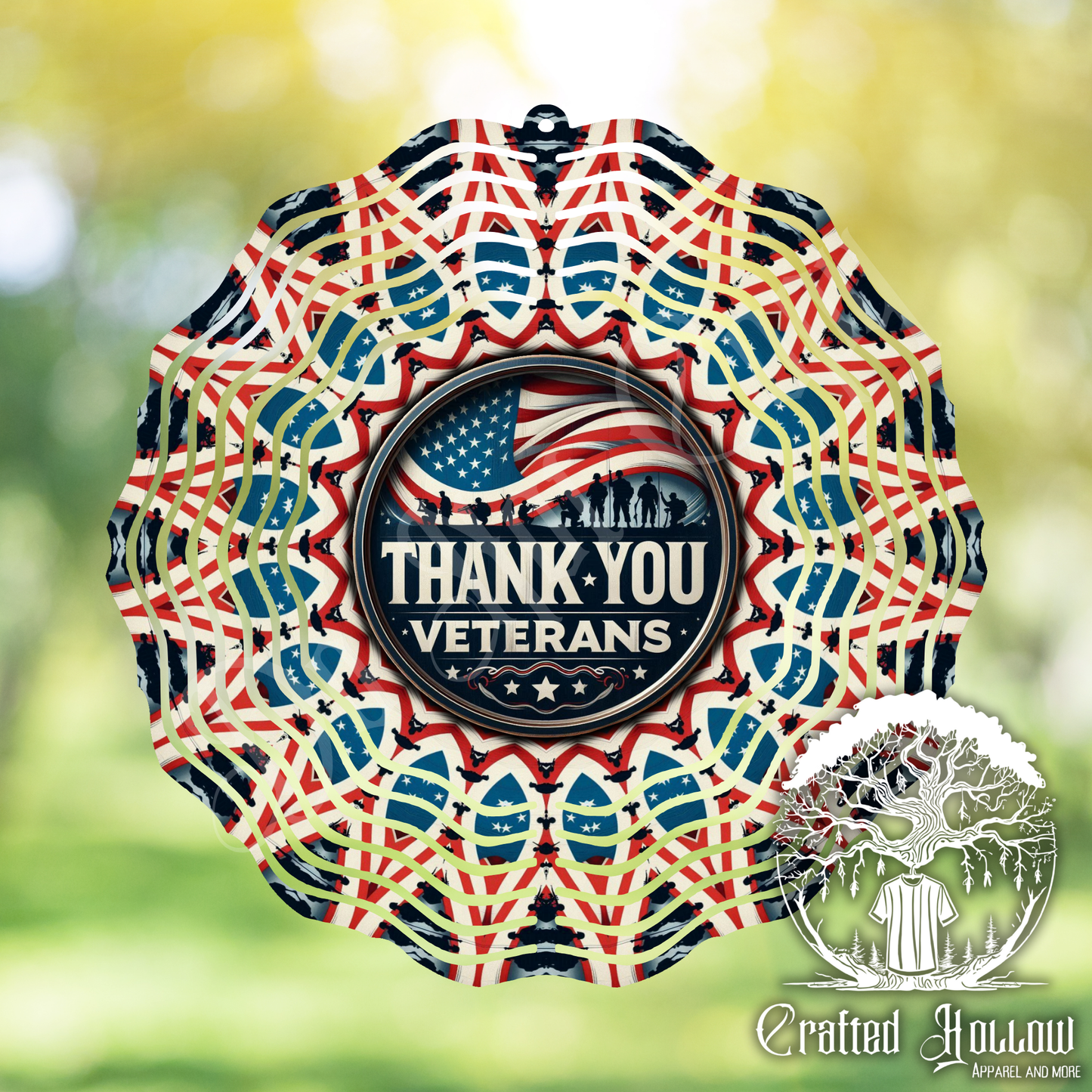 Thank You Veterans Wind Spinner