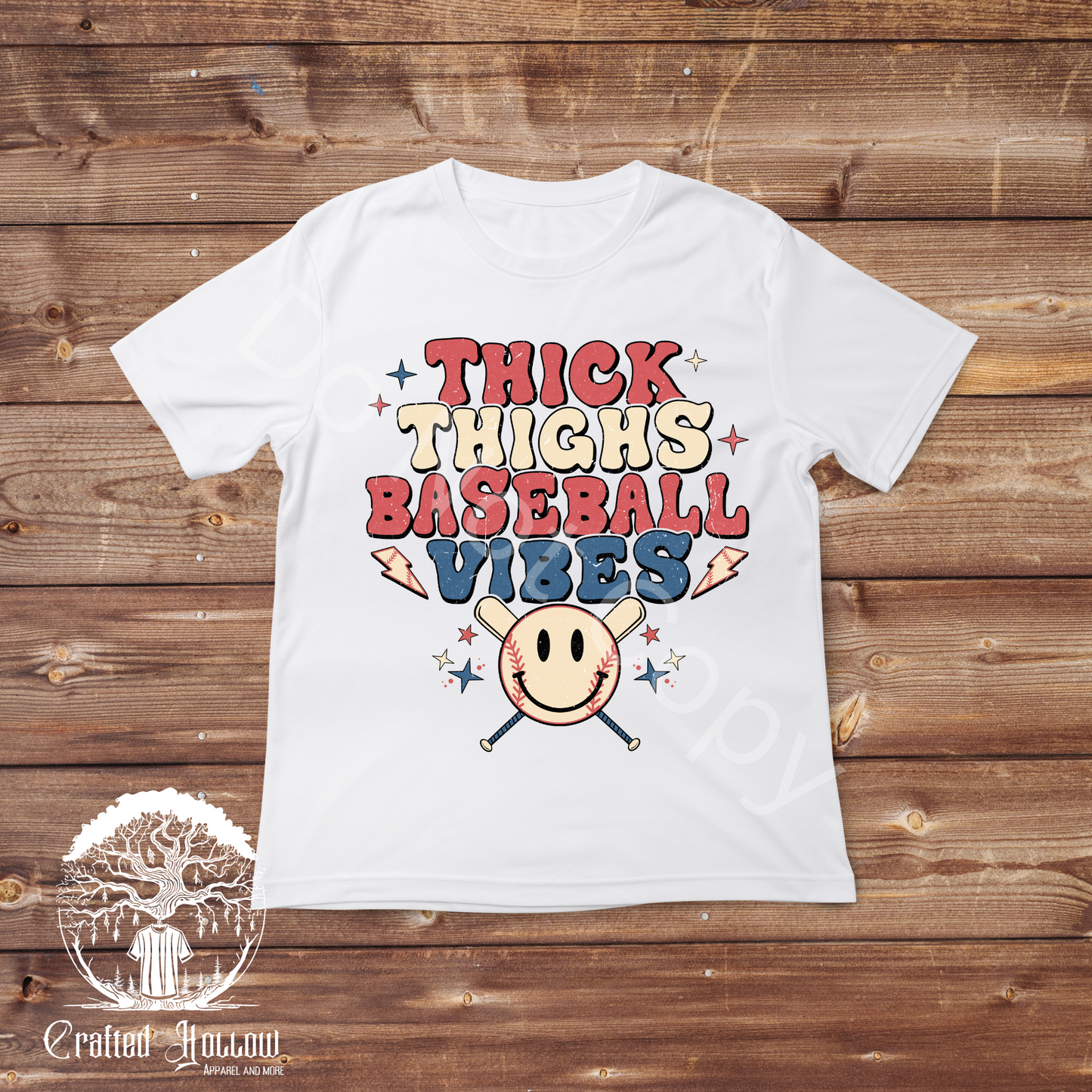 Thick Thighs and Baseball Vibes Shirt