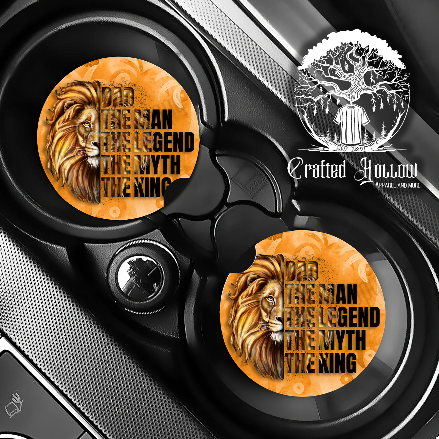 Dad Lion Car Coasters
