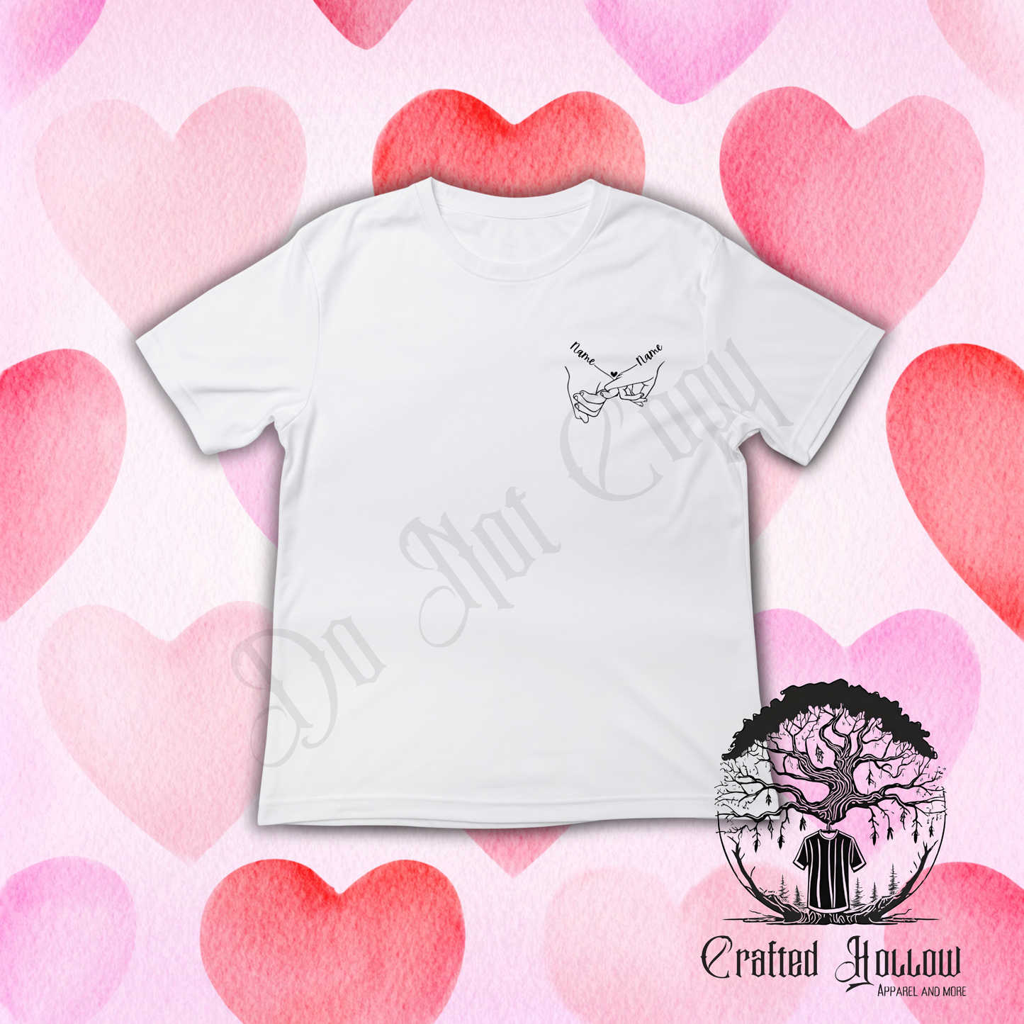 "Custom Pinky Promise Hands" Valentine's Day Shirt
