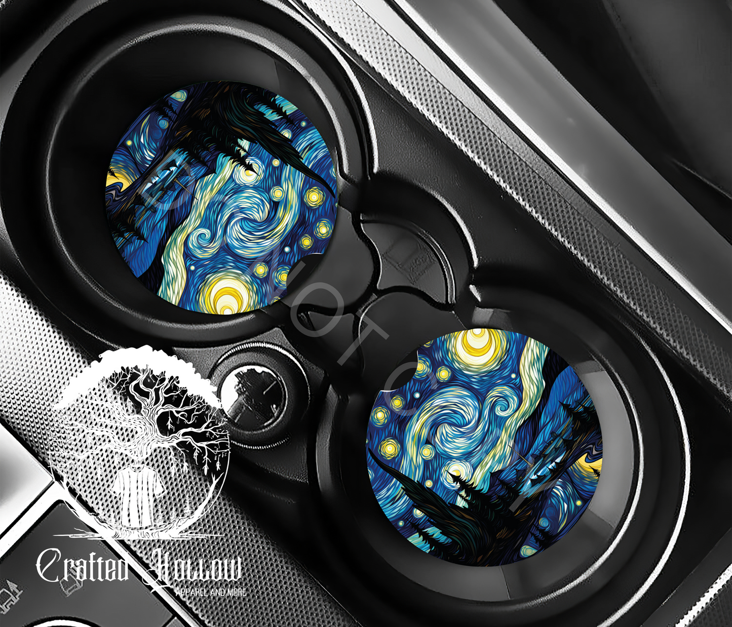 Starry Night Car Coasters