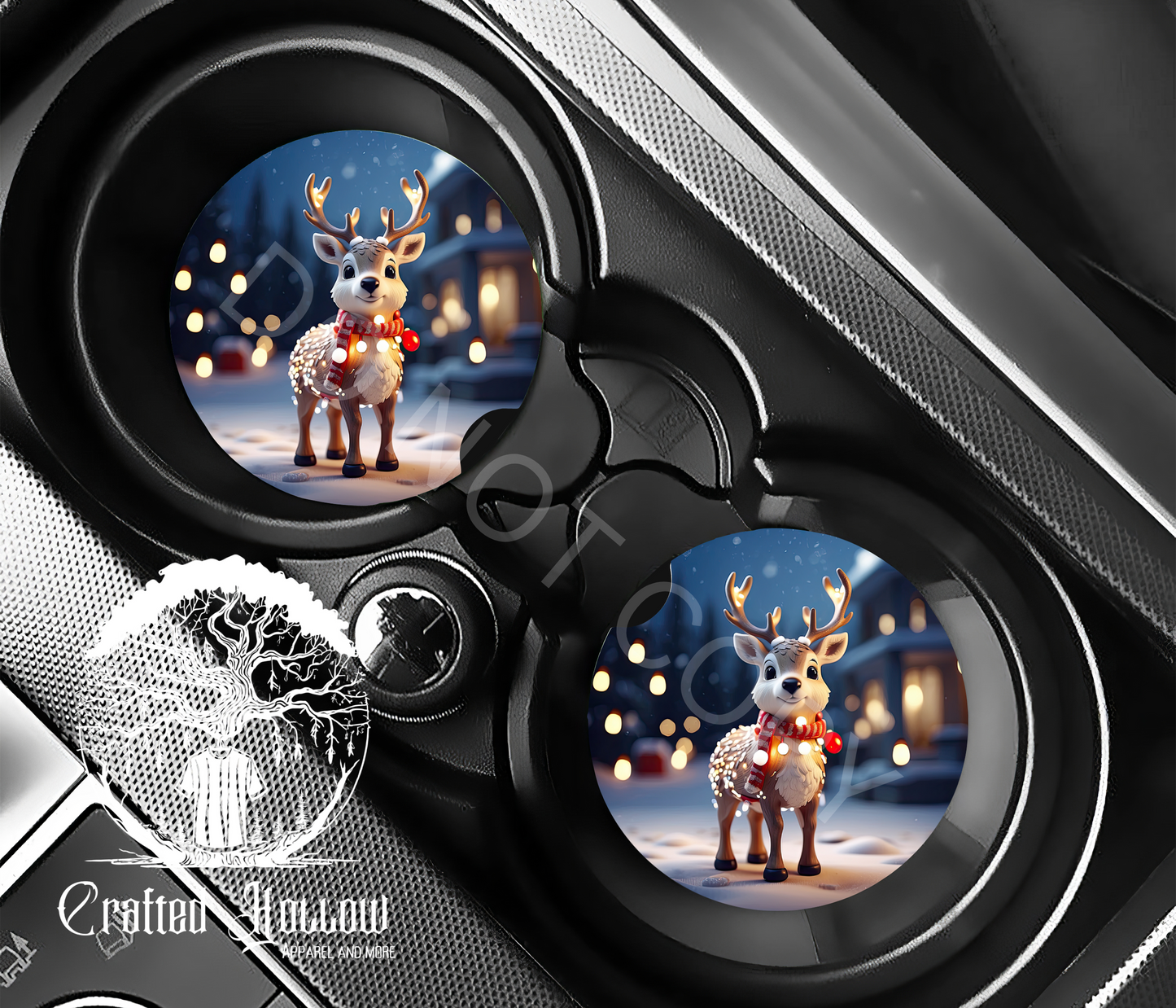 Christmas Reindeer Car Coasters
