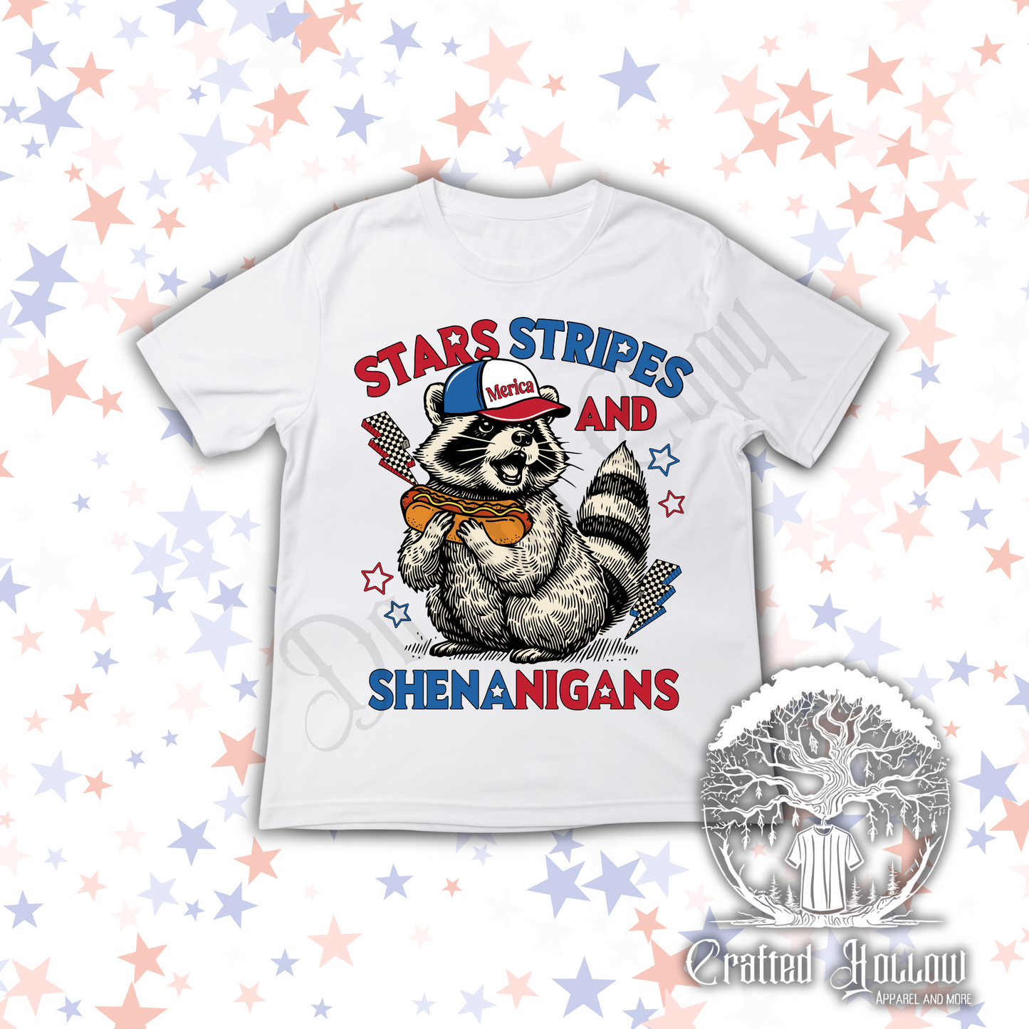 Stars Stripes and Shenanigans Raccoon Shirt
