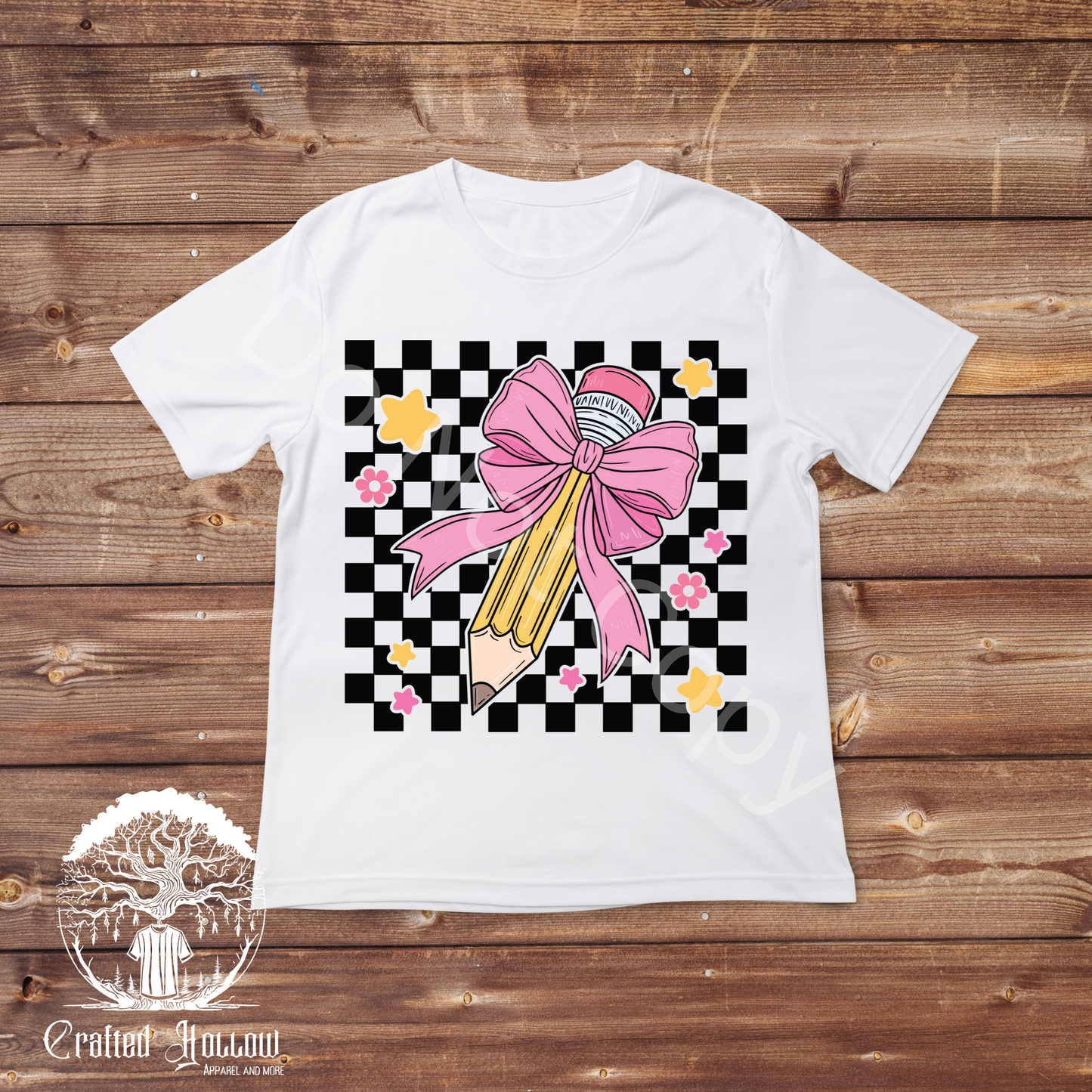Pencil With Pink Ribbon Shirt