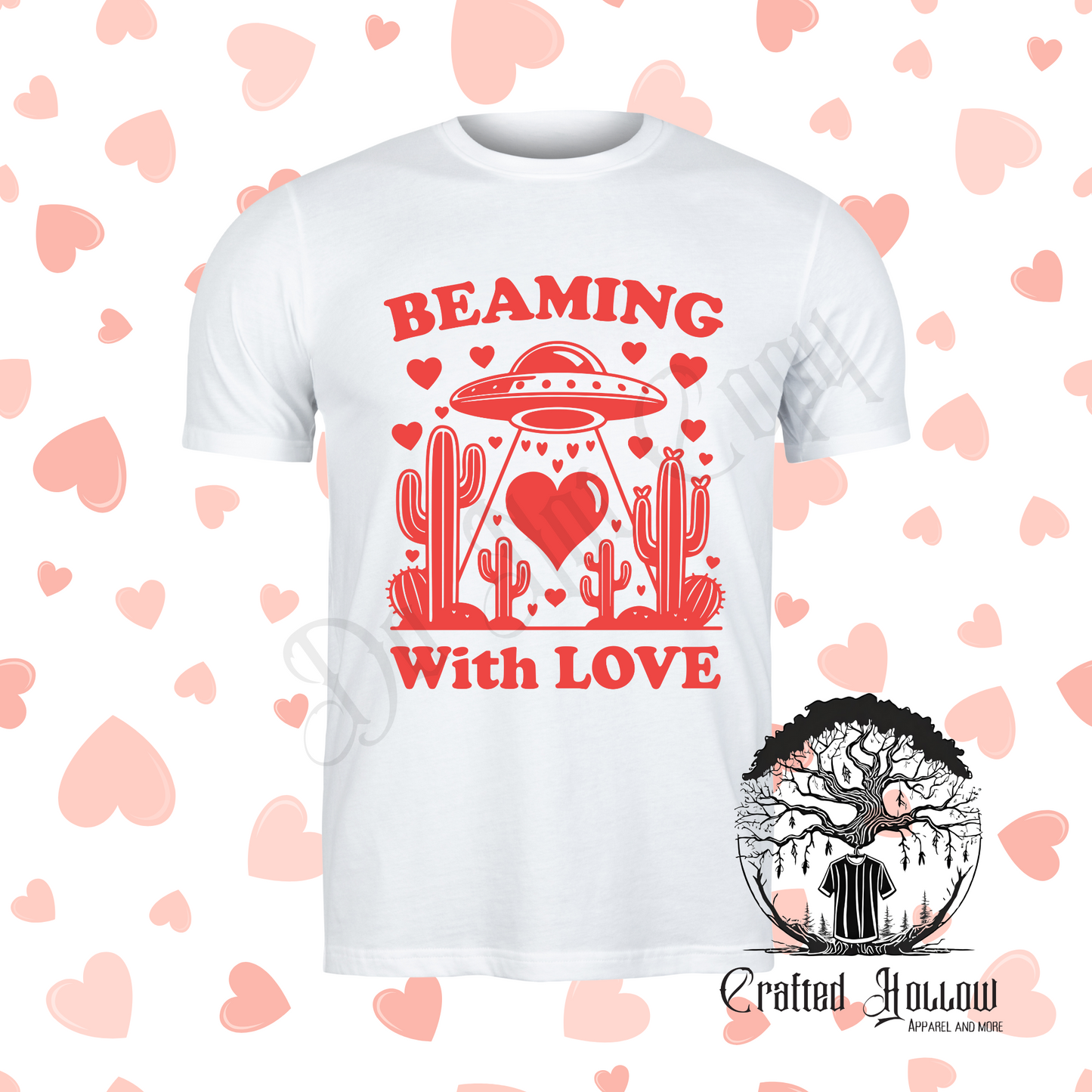 "Beaming With Love" UFO Valentine's Day Shirt