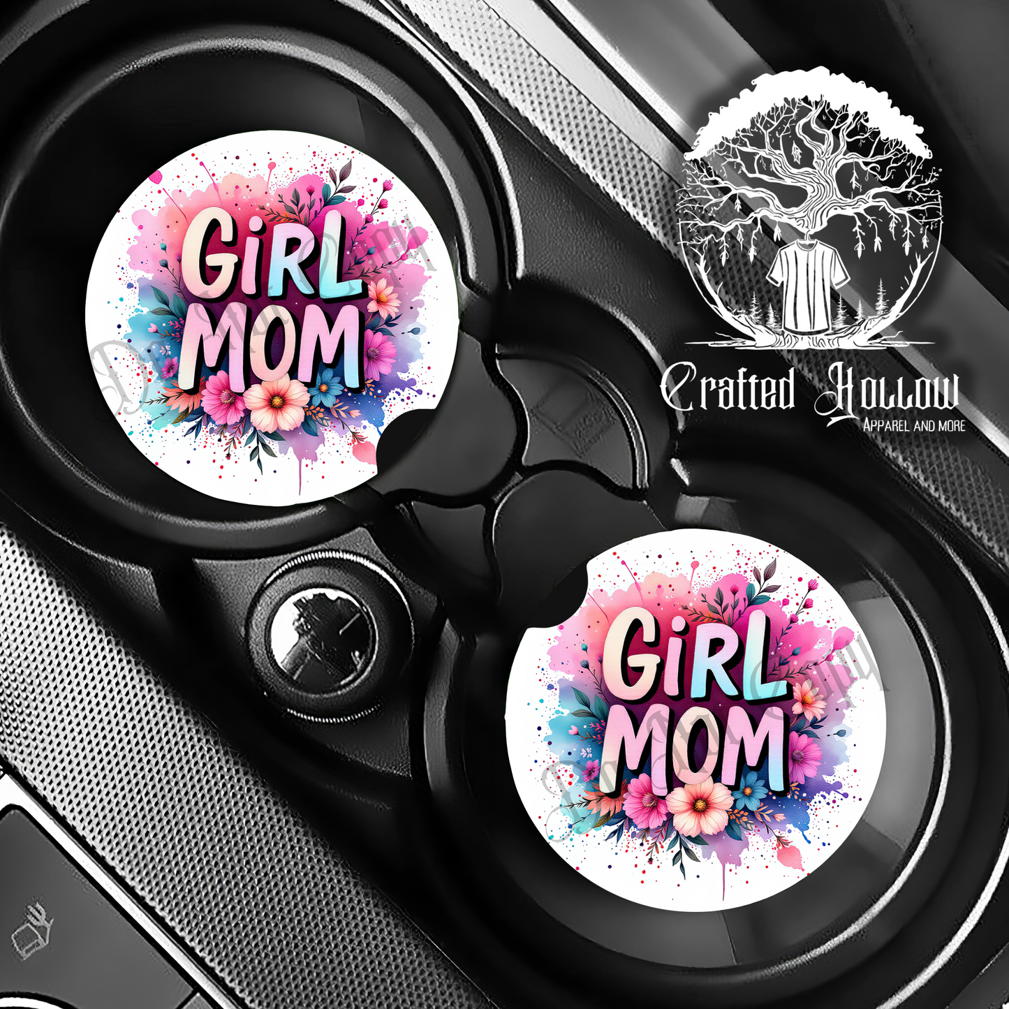 Girl Mom Car Coasters