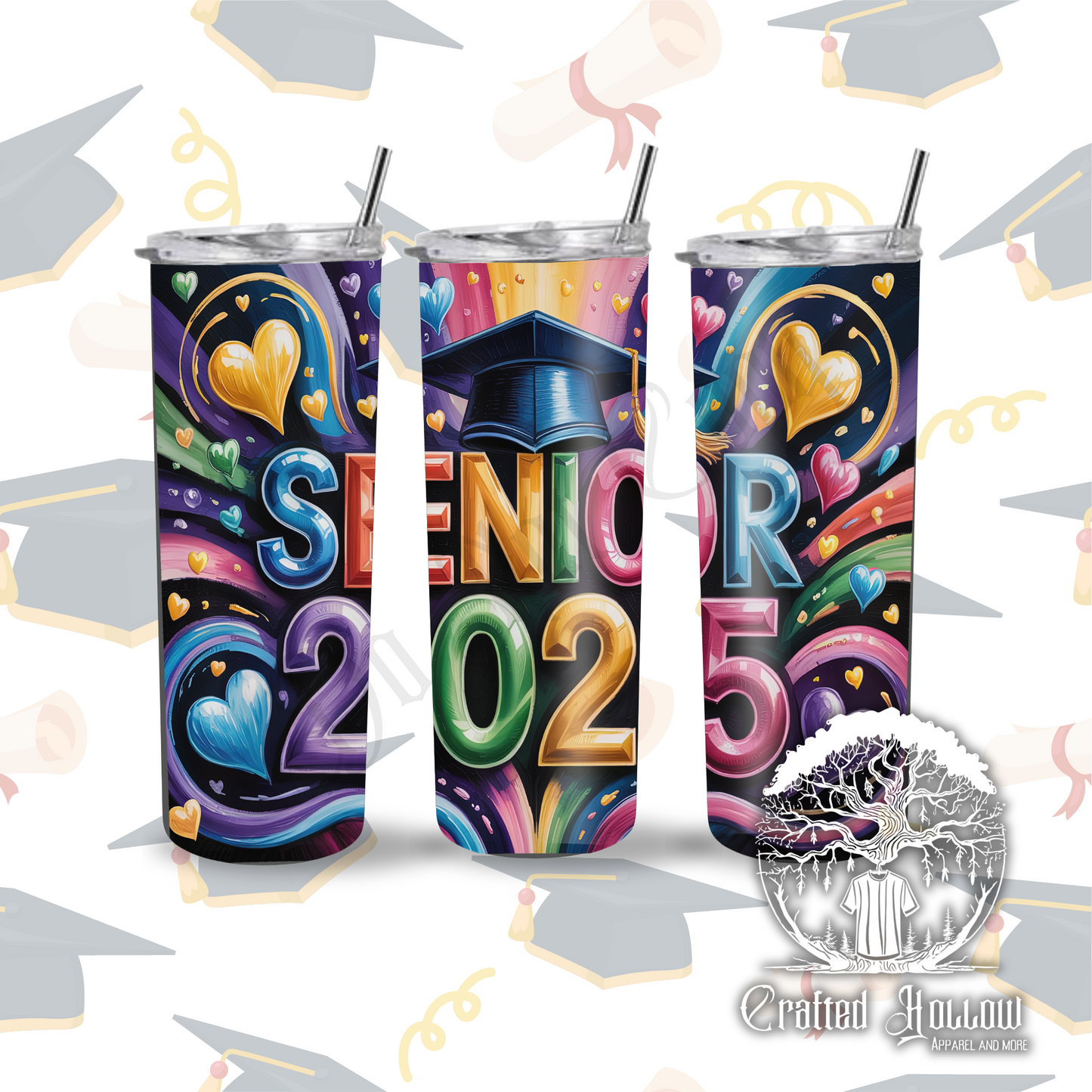 Senior 2025 Rainbow 20oz Tumbler