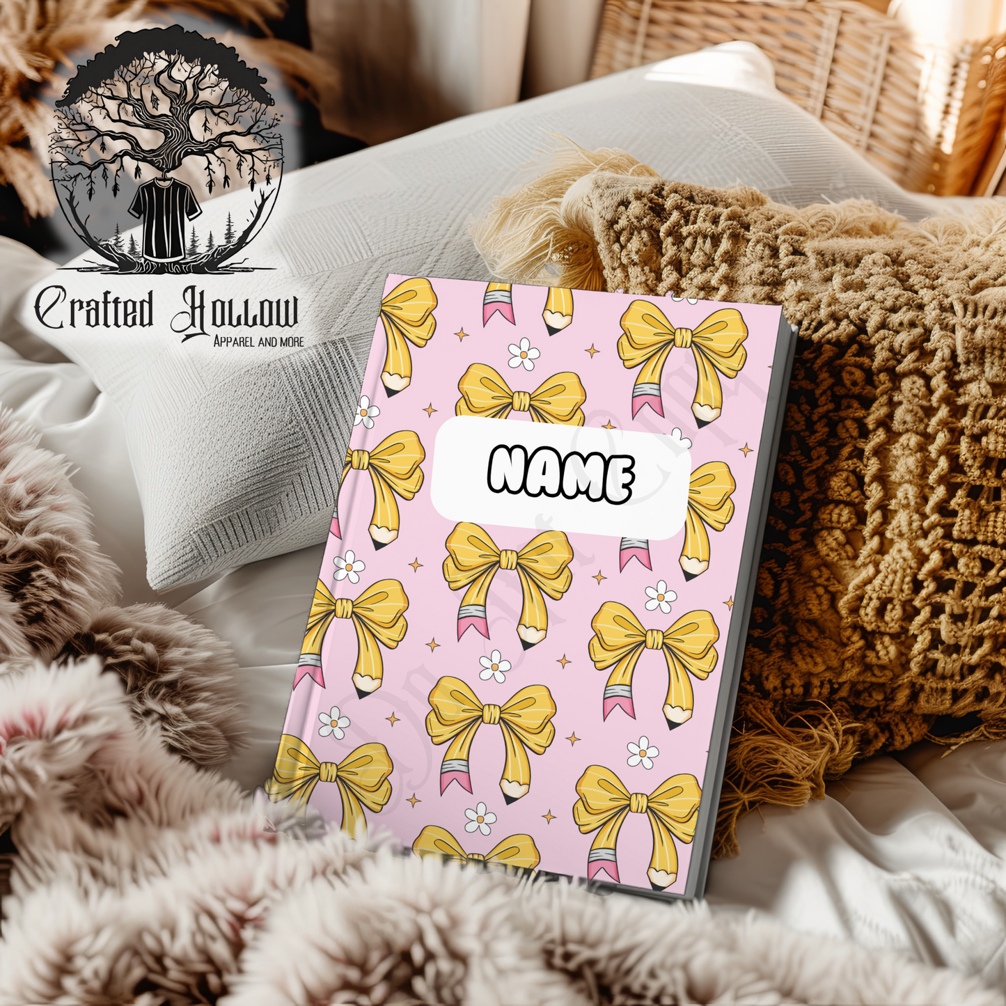 Personalized Pencil Coquette Notebook