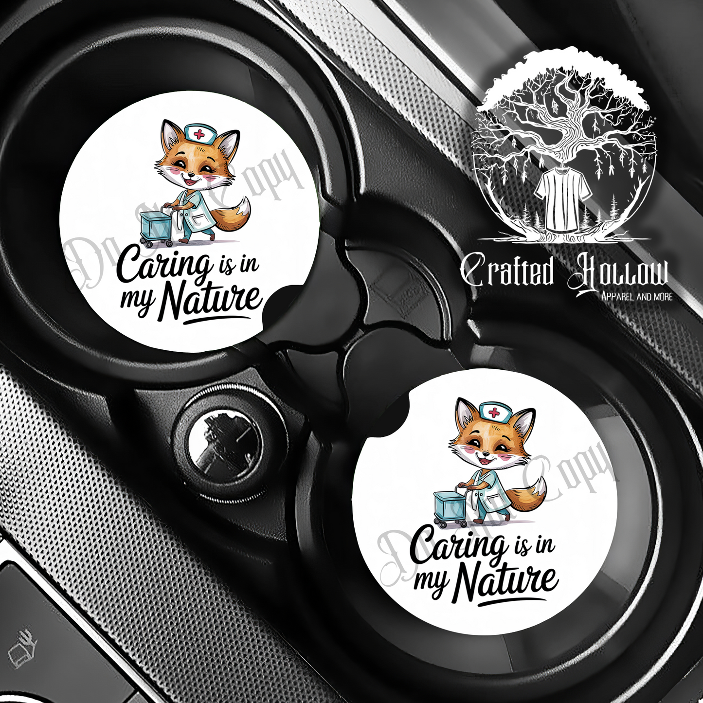 Caring is in my Nature Car Coasters