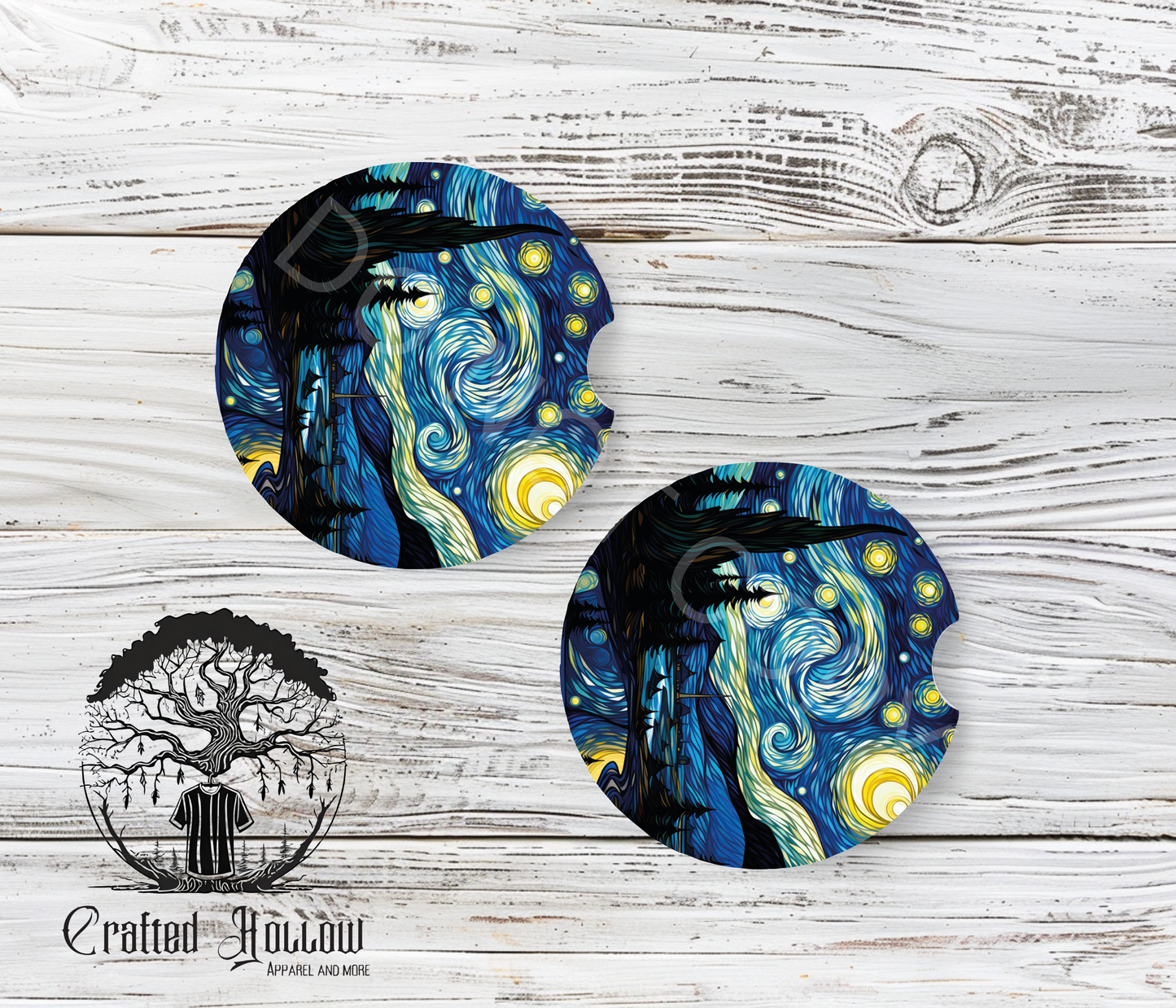 Starry Night Car Coasters