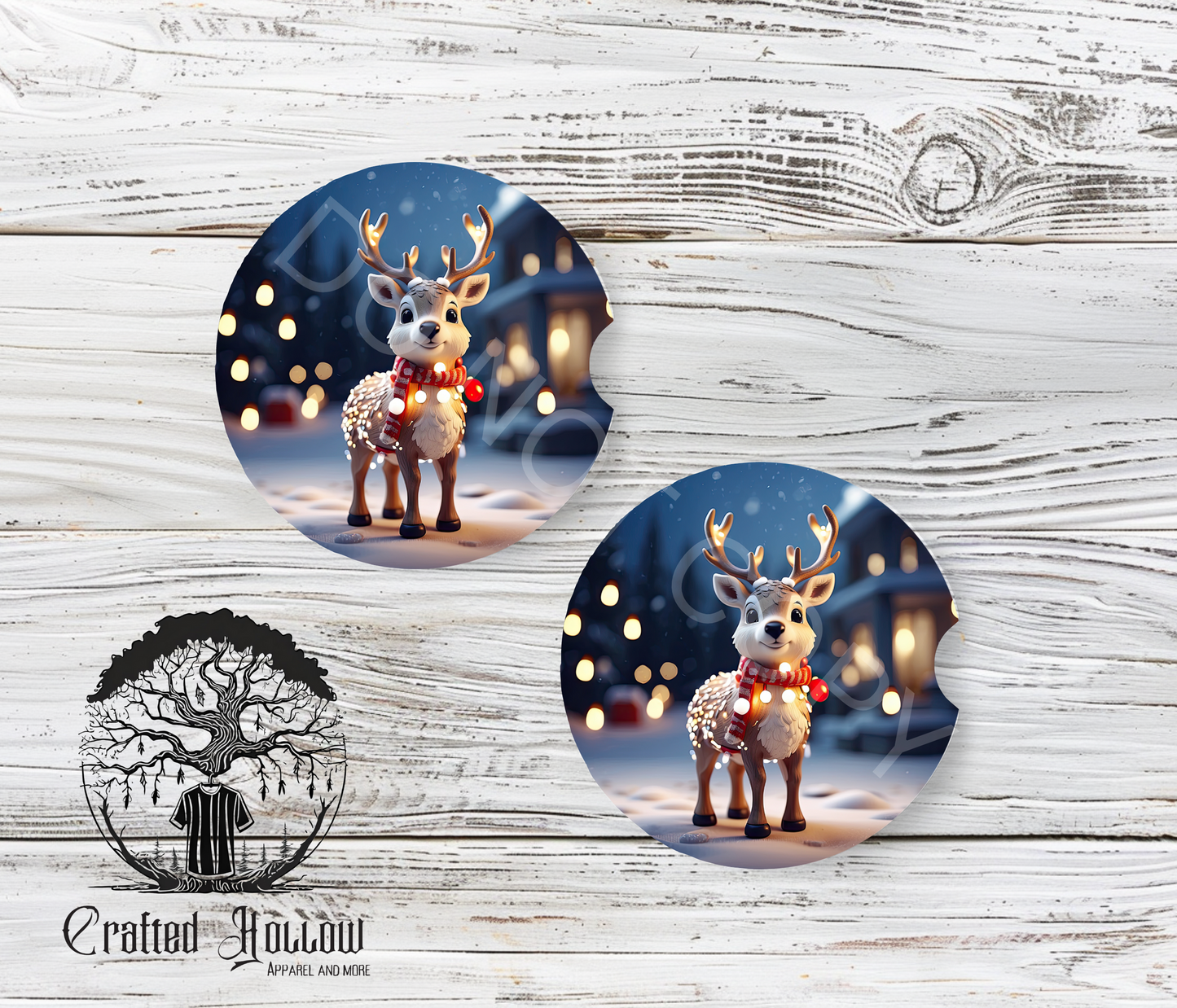 Christmas Reindeer Car Coasters