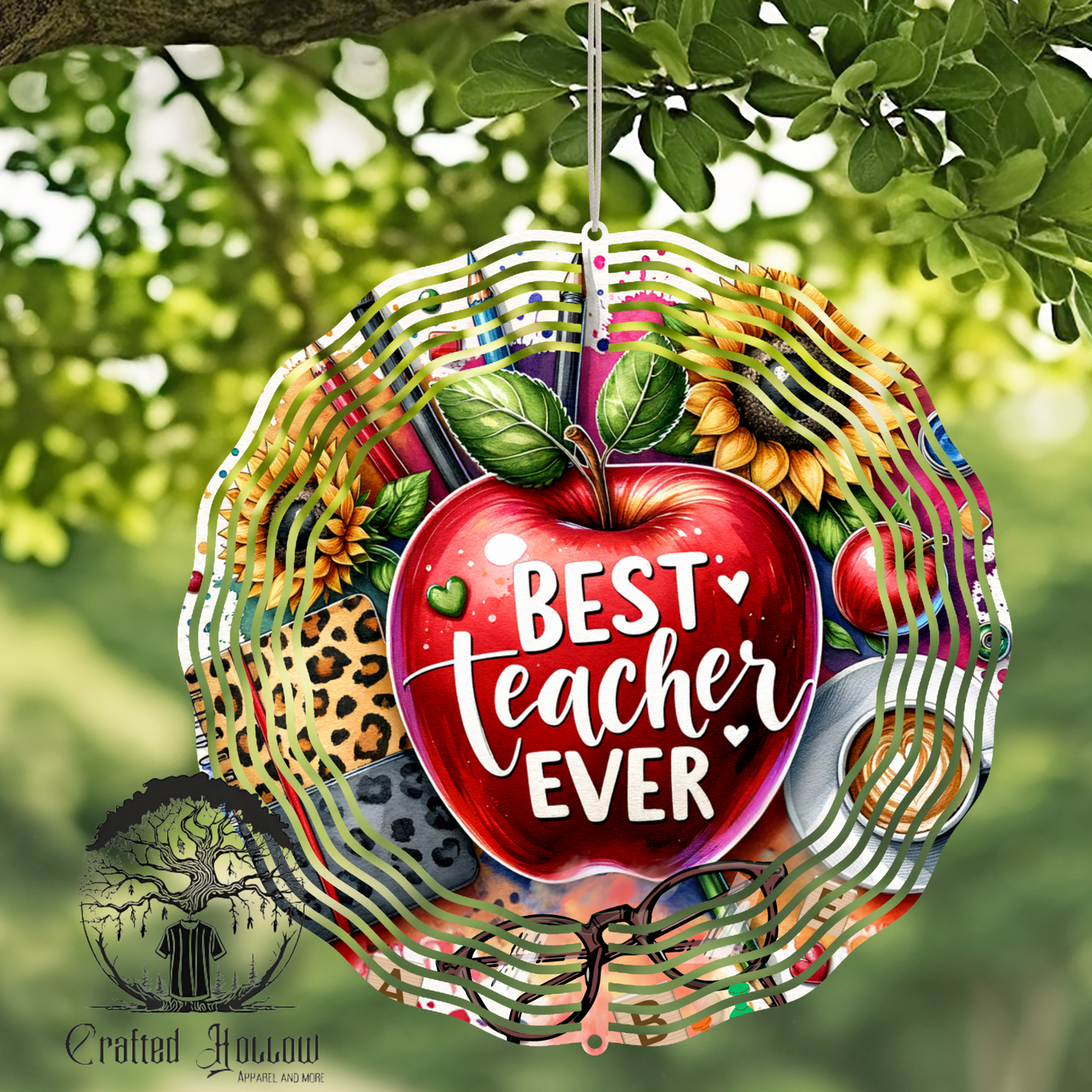Best Teacher Ever 8inch Wind Spinner