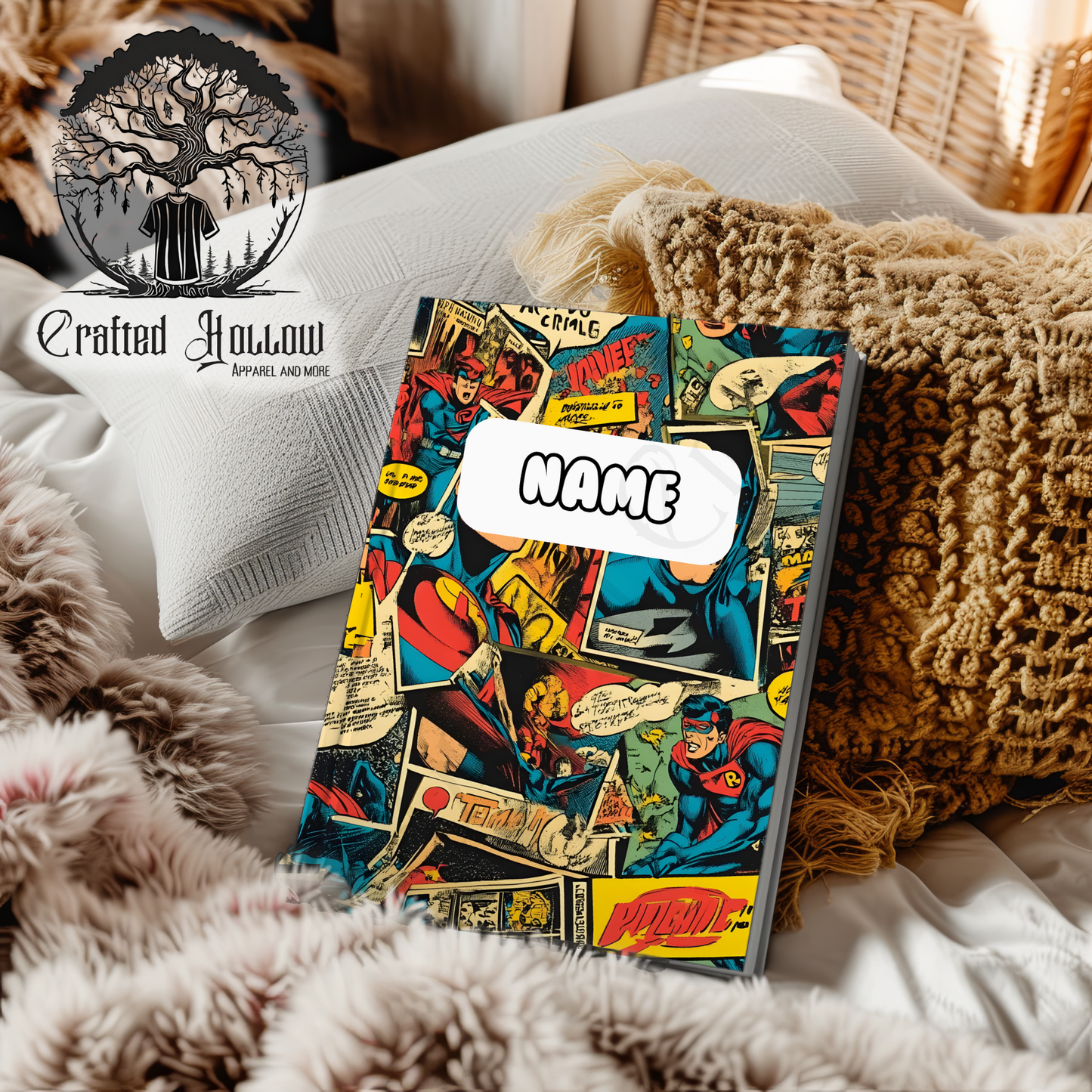 Personalized Vintage Comic Book Notebook