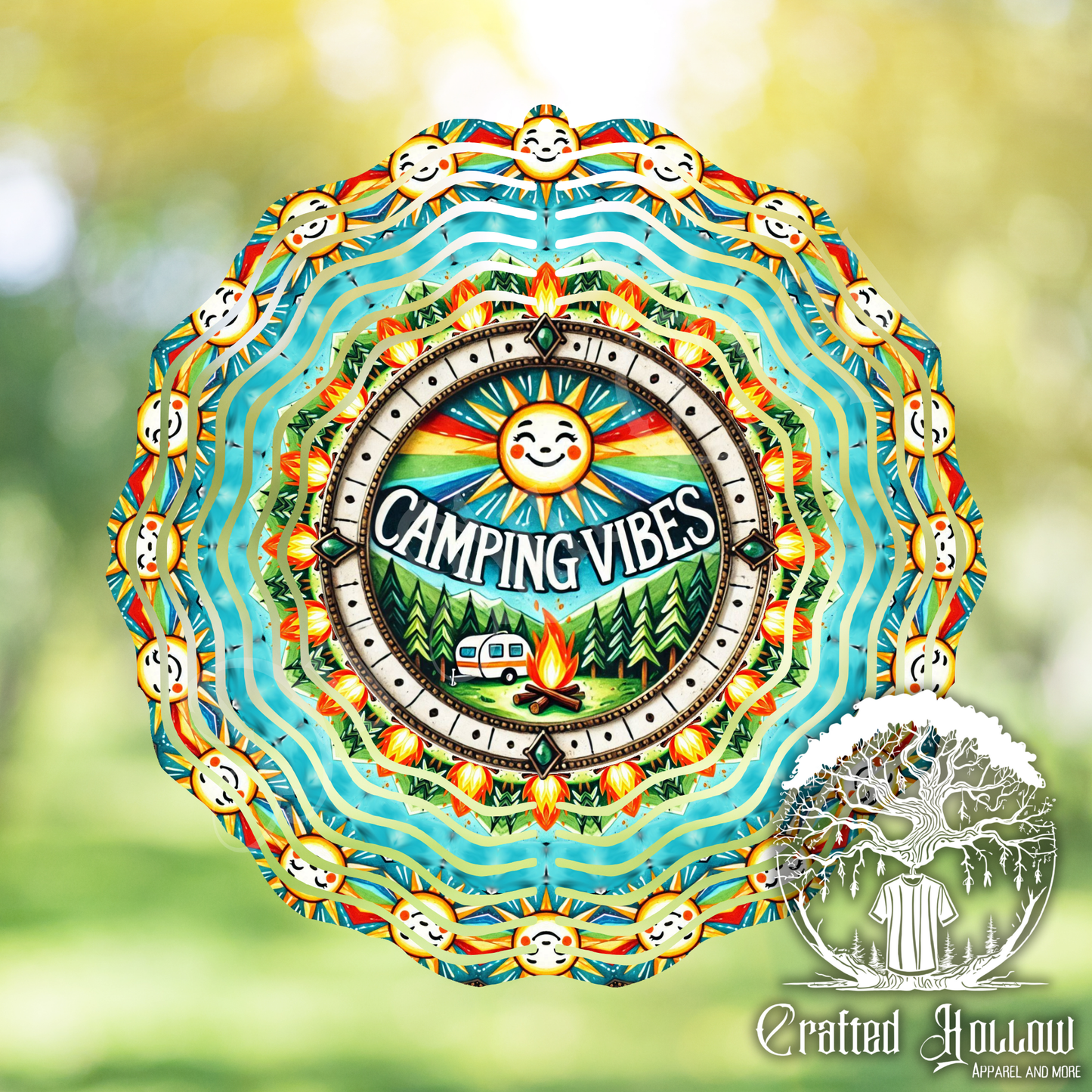 Camping Vibes Wind Spinner
