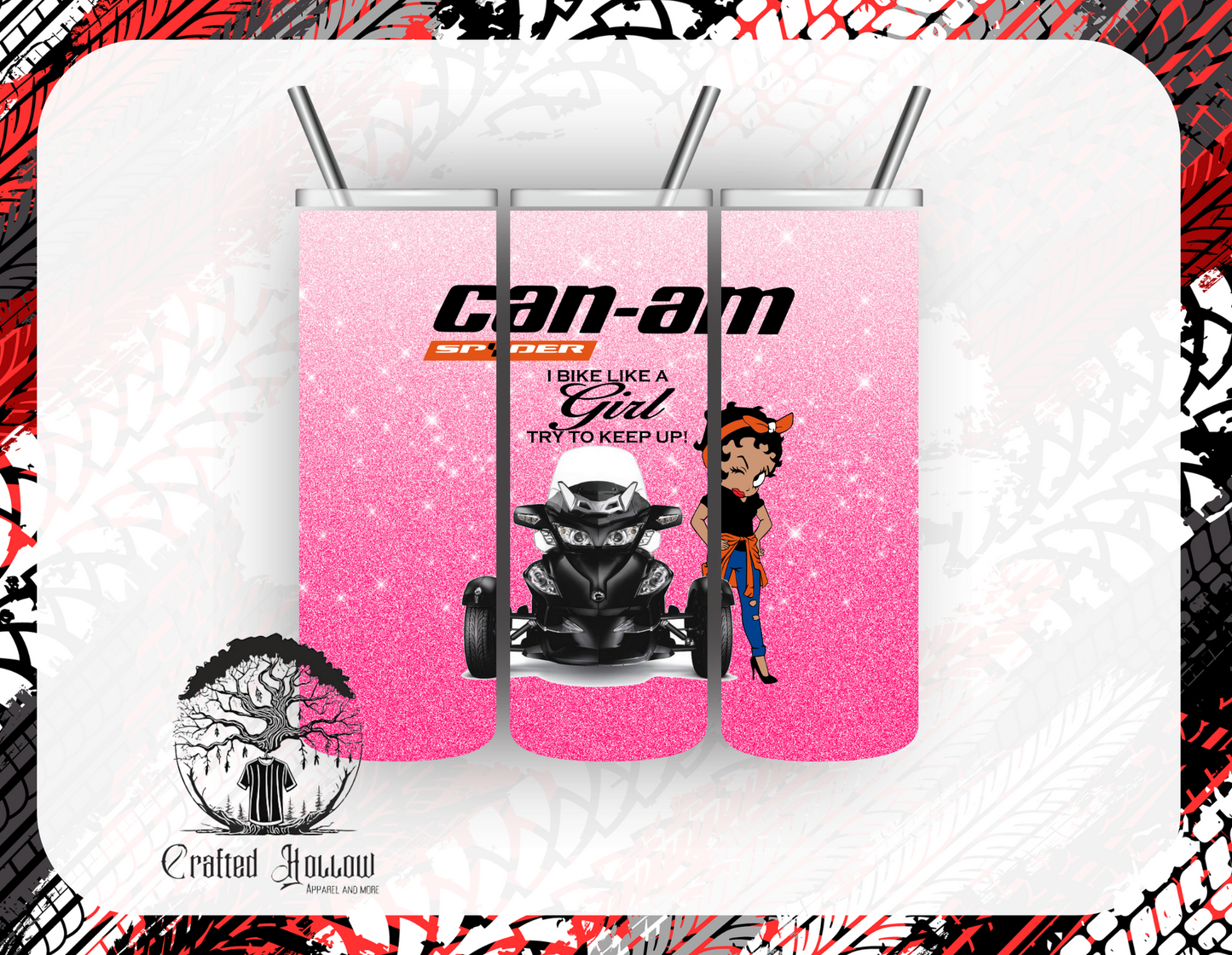 SpyderQuest Spyder Ride Like a Girl Tumbler