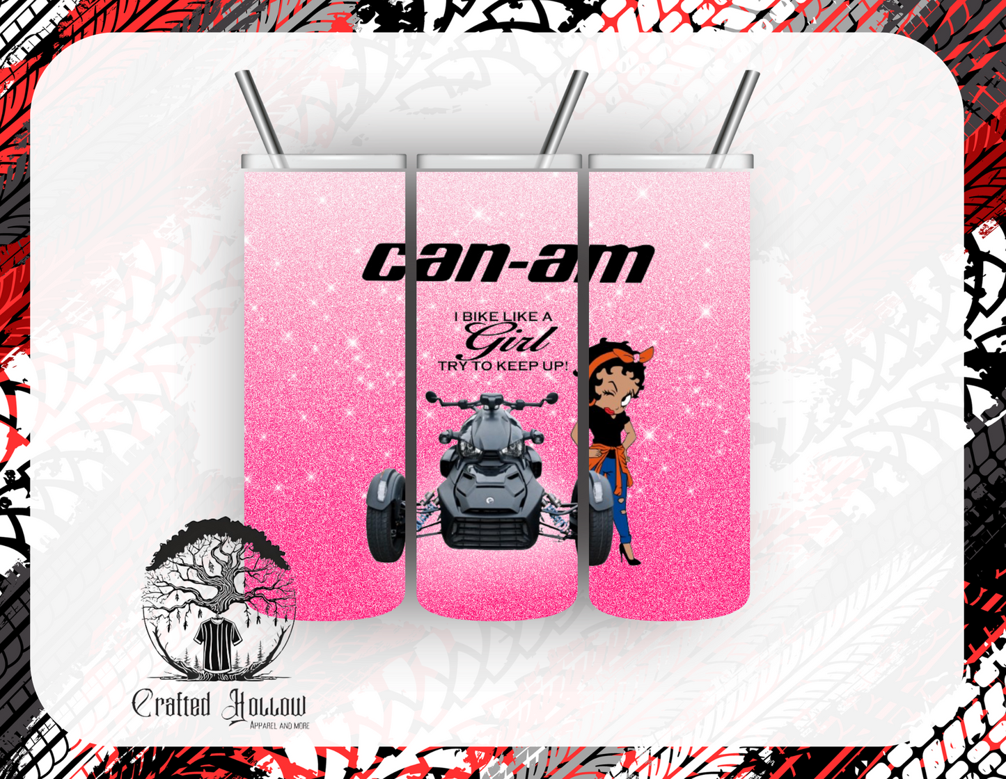 SpyderQuest Ryker Ride Like a Girl Tumbler
