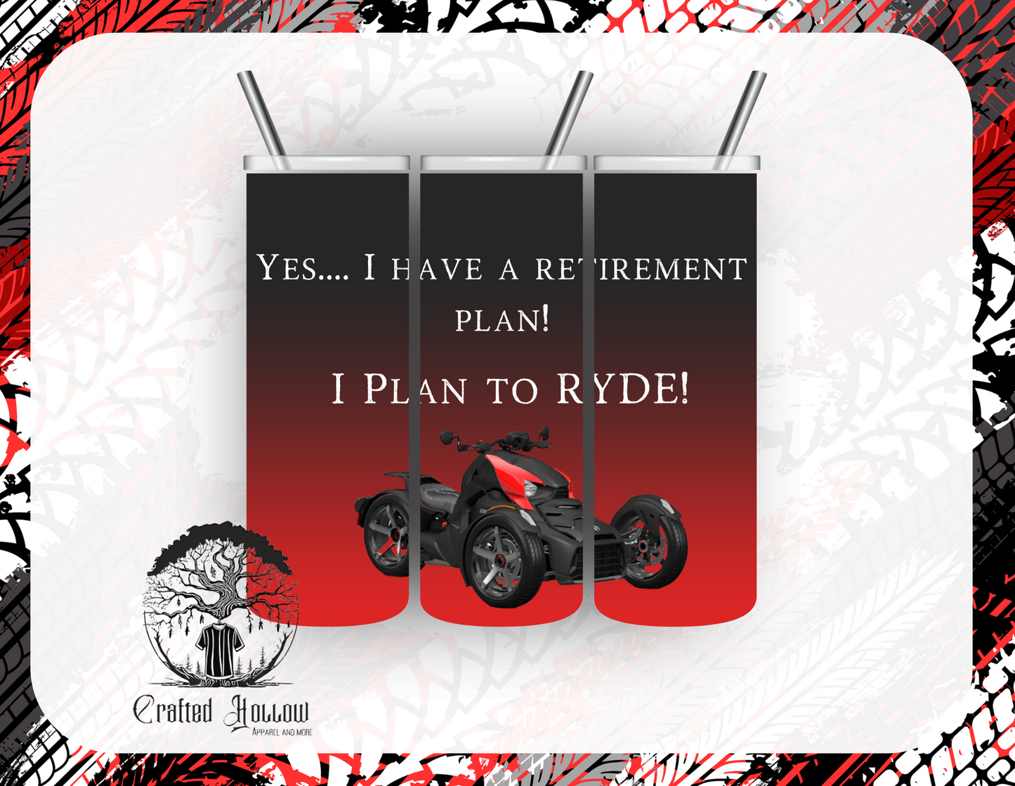 SpyderQuest Retirement Ryker Tumbler