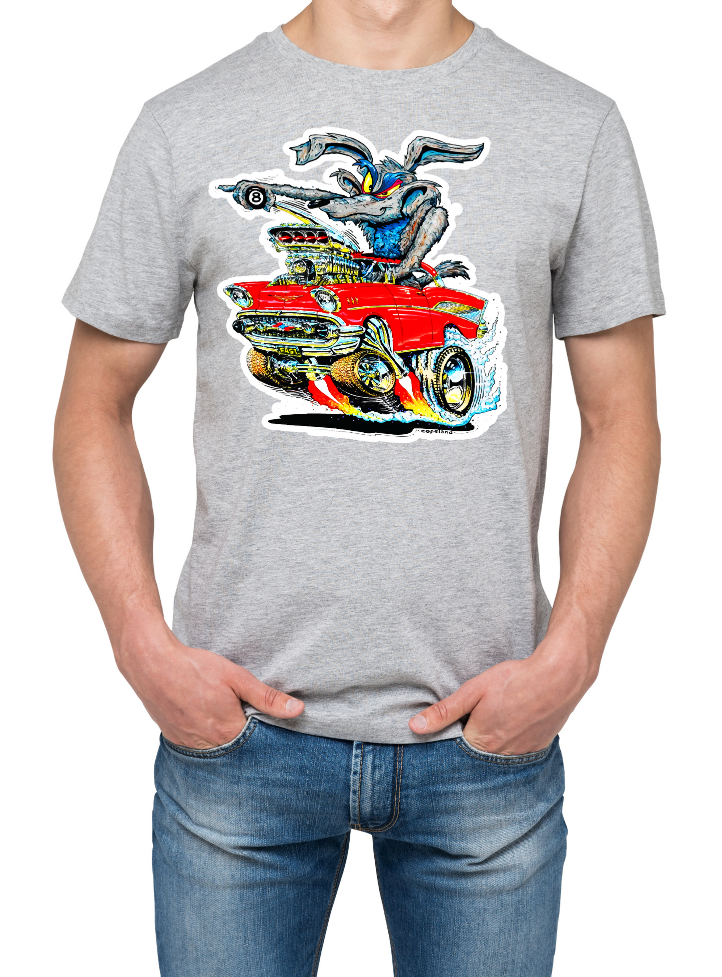 57' Chevy Wild Coyote Rat Fink Style Shirt