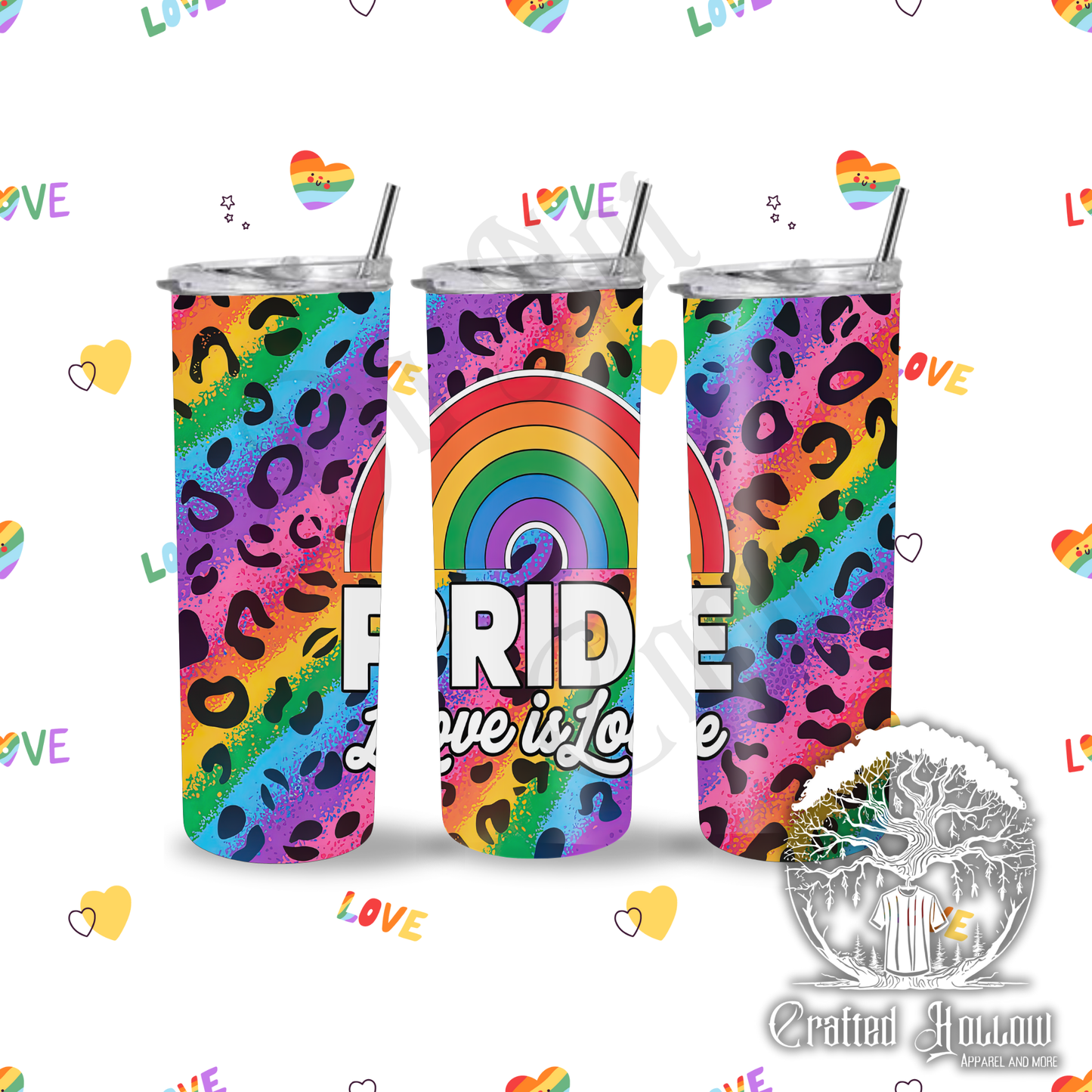Love is Love Cheetah Print 20oz Tumbler