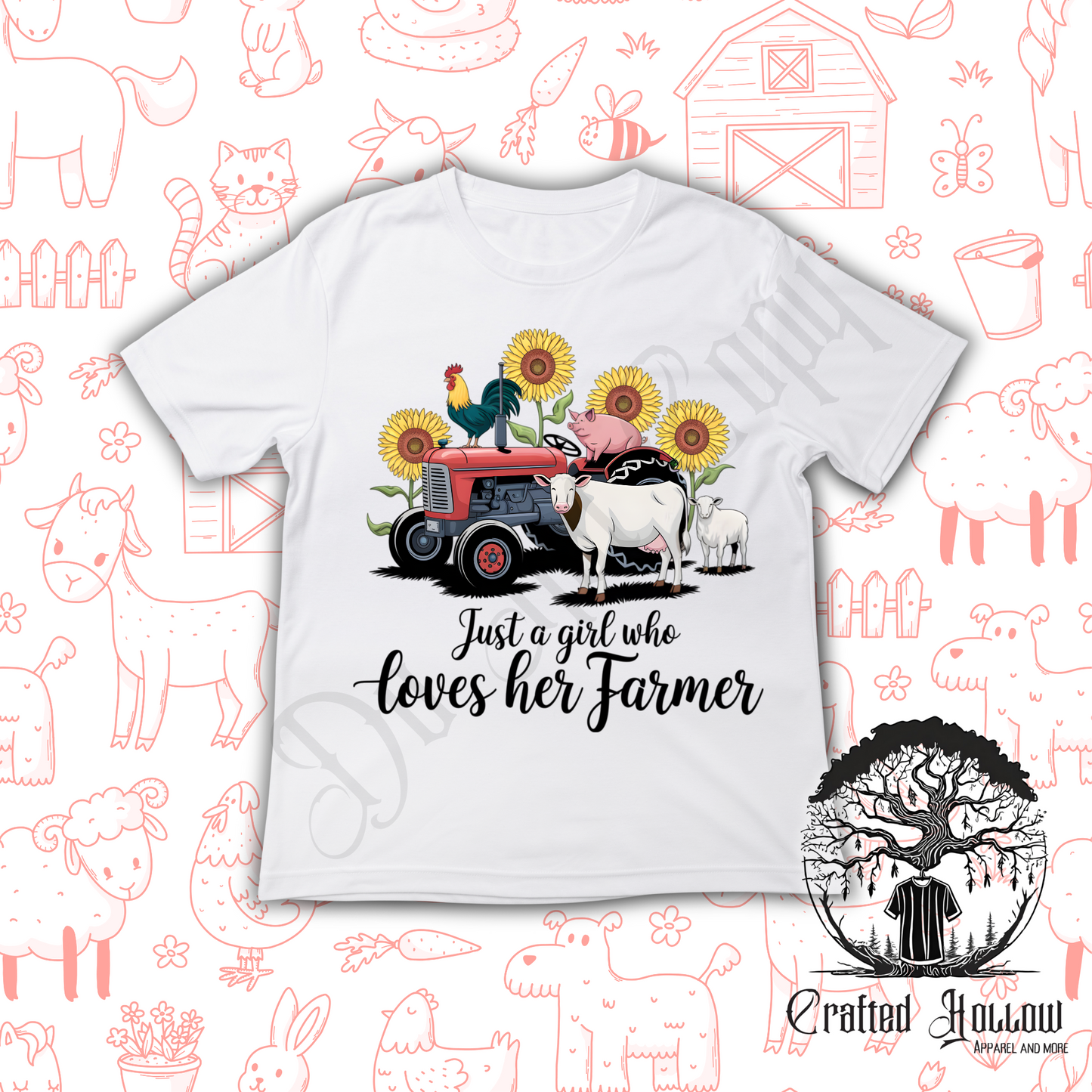 Just A Girl Who Loves Her Farmer Shirt