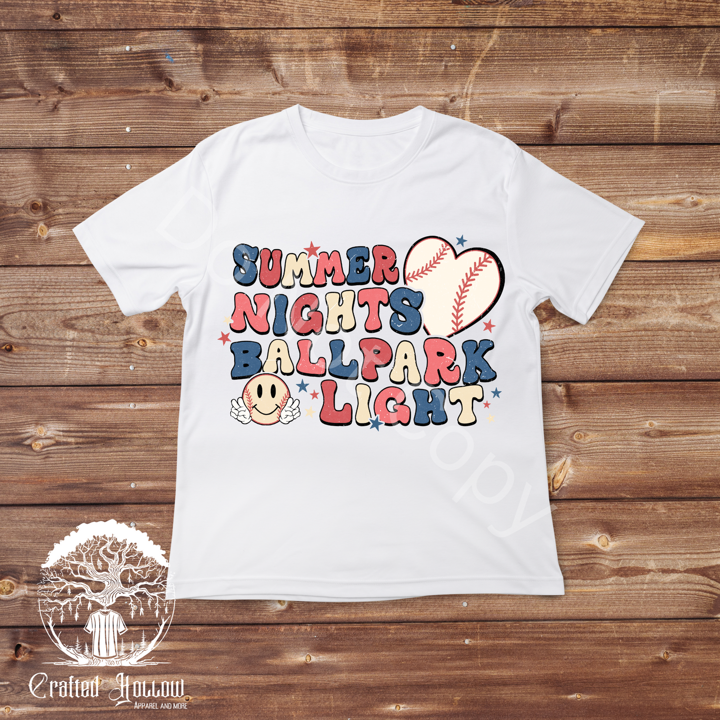 Summer Nights Ballpark Light shirt