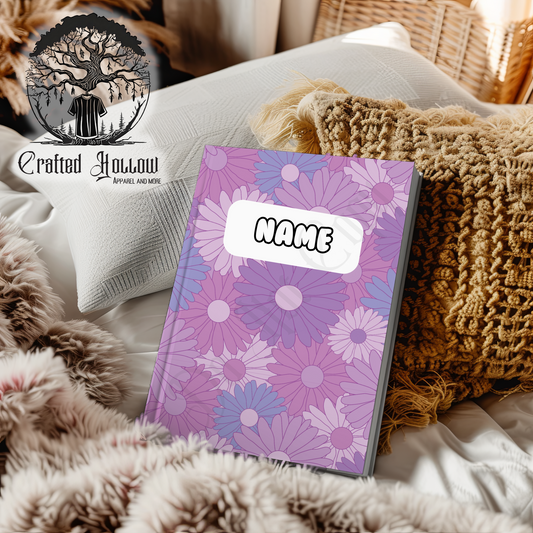 Personalized Purple Floral Notebook