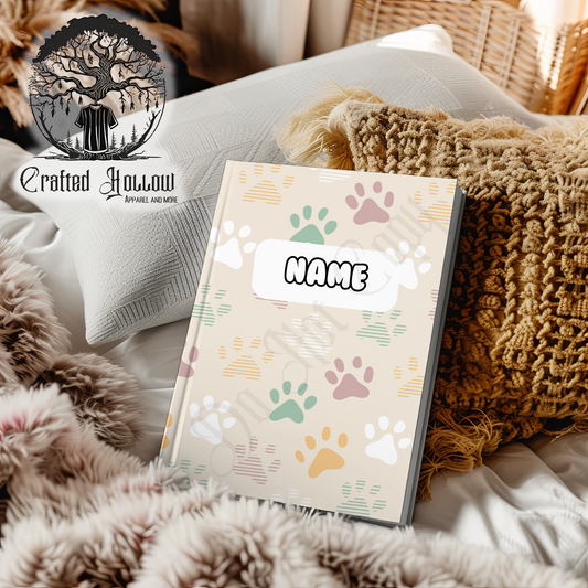 Personalized Dog Paw Notebook