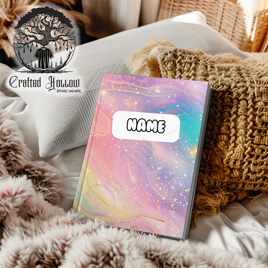 Personalized Pastel Watercolor Galaxy Notebook