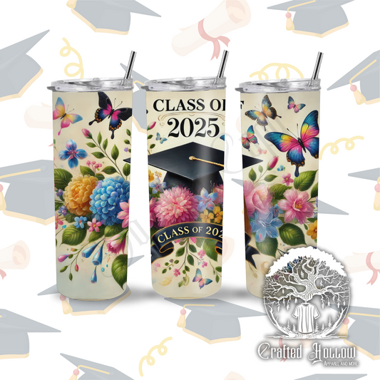 Class of 2025 Floral 20oz Tumbler