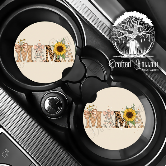 MAMA Patterned Car Coasters