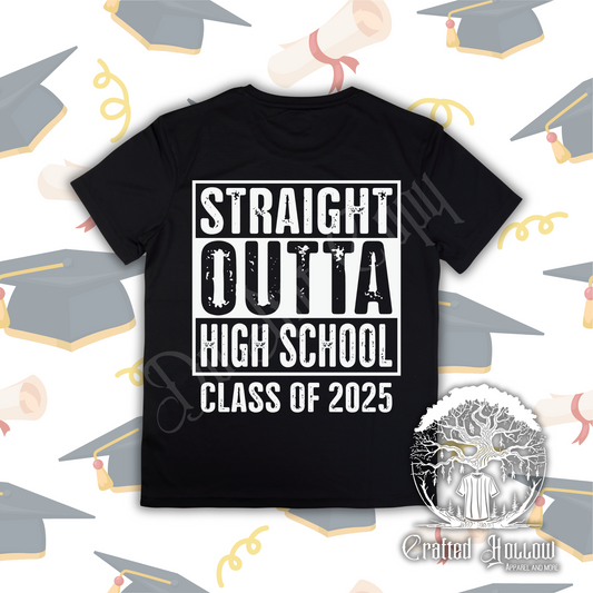Straight Outta High School – Class of 2025 Shirt