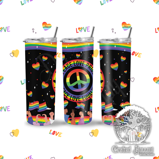 Peace, Love, Pride 20oz Tumbler