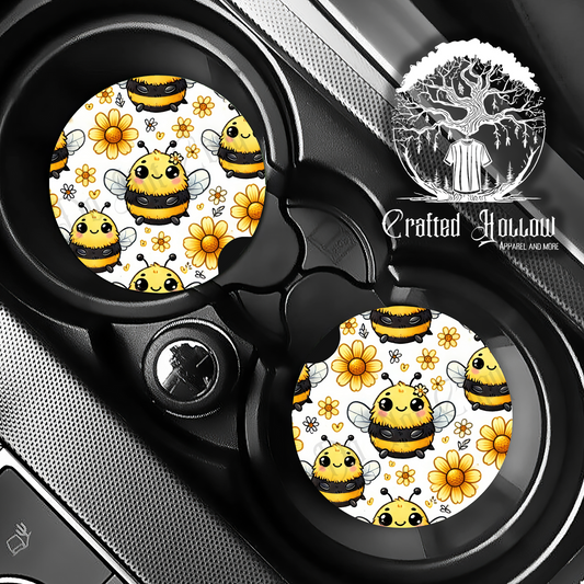 Cute Bee Car Coasters