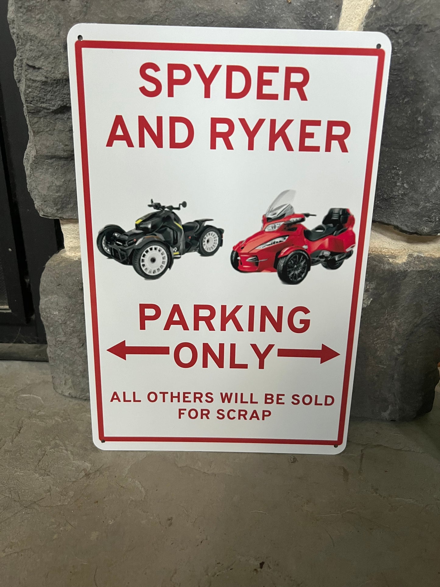 SpyderQuest Parking Sign