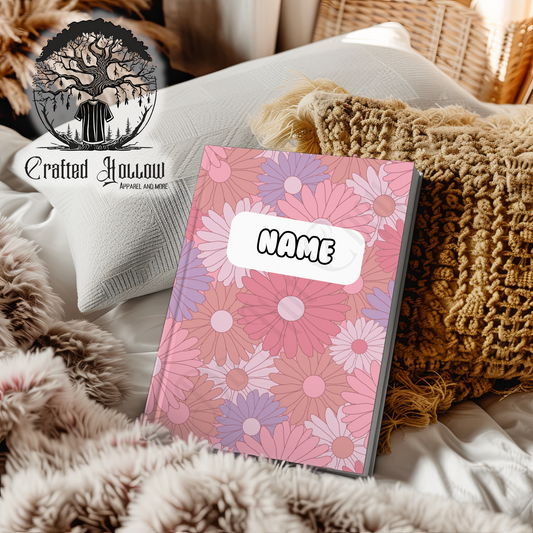 Personalized Pink Floral Notebook